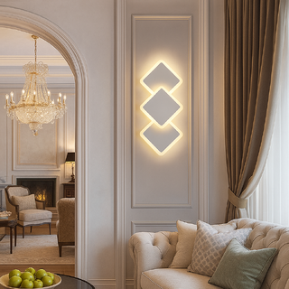 applique da muro led 14w bianca moderna a 3 colori luce