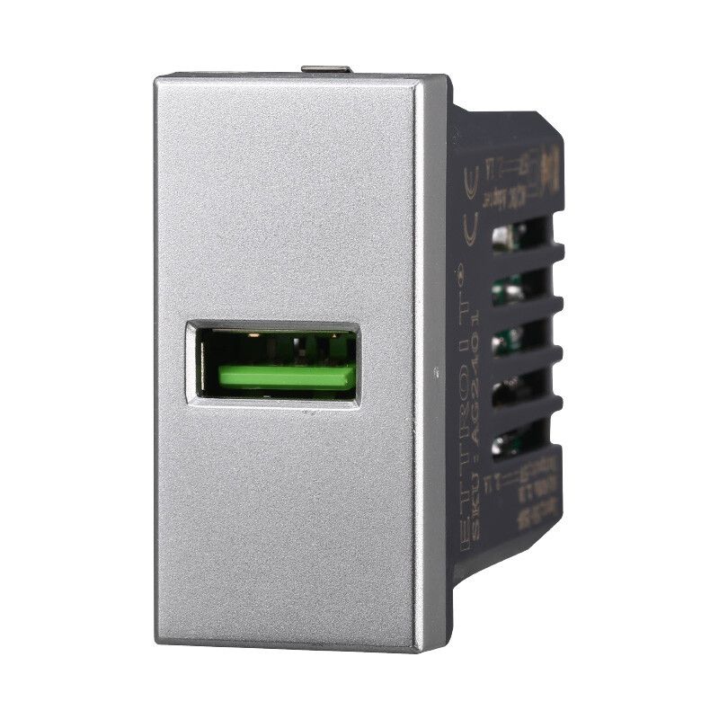 presa caricatore usb-a ettroit moon ag2401 grigio compatibile axolute