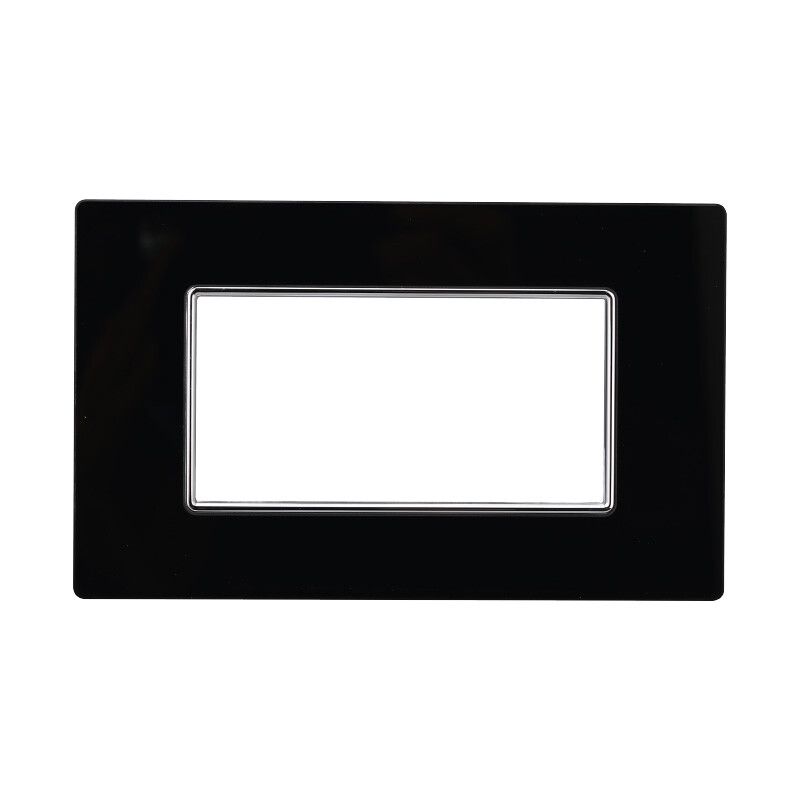 placca ettroit moon an84402 vetro nero 4 moduli compatibile axolute
