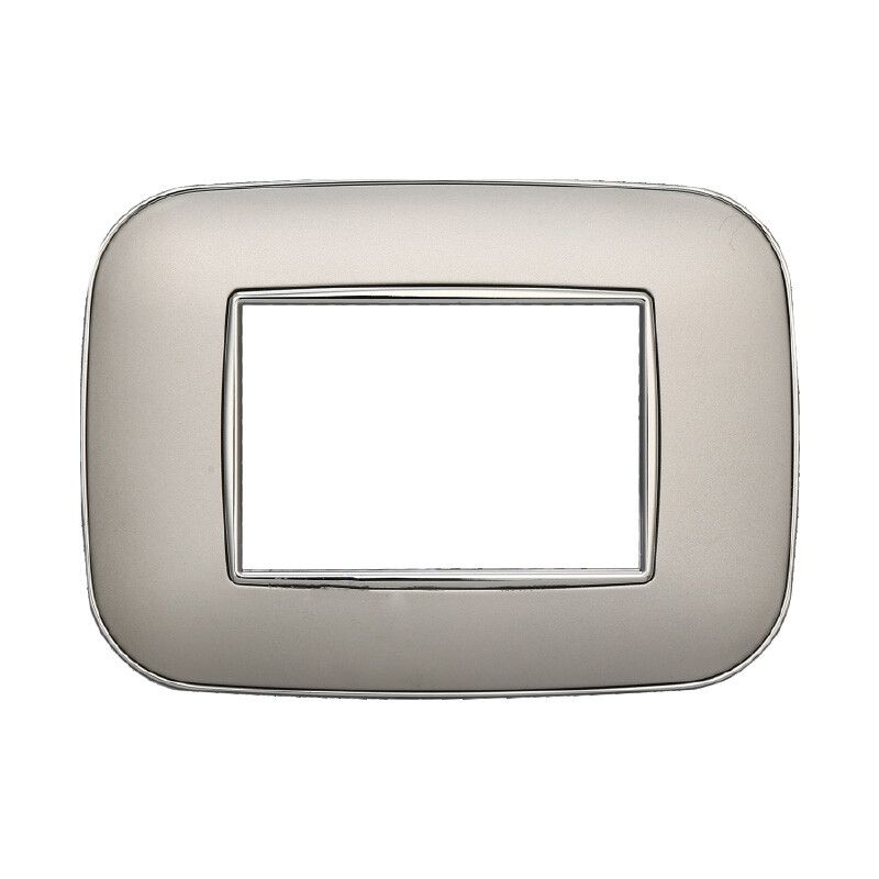 placca ettroit orbis 3 moduli silver compatibile axolute an91306