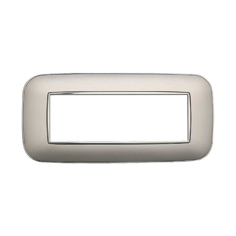 placca 6 moduli ettroit orbis moon an91606 silver compatibile axolute