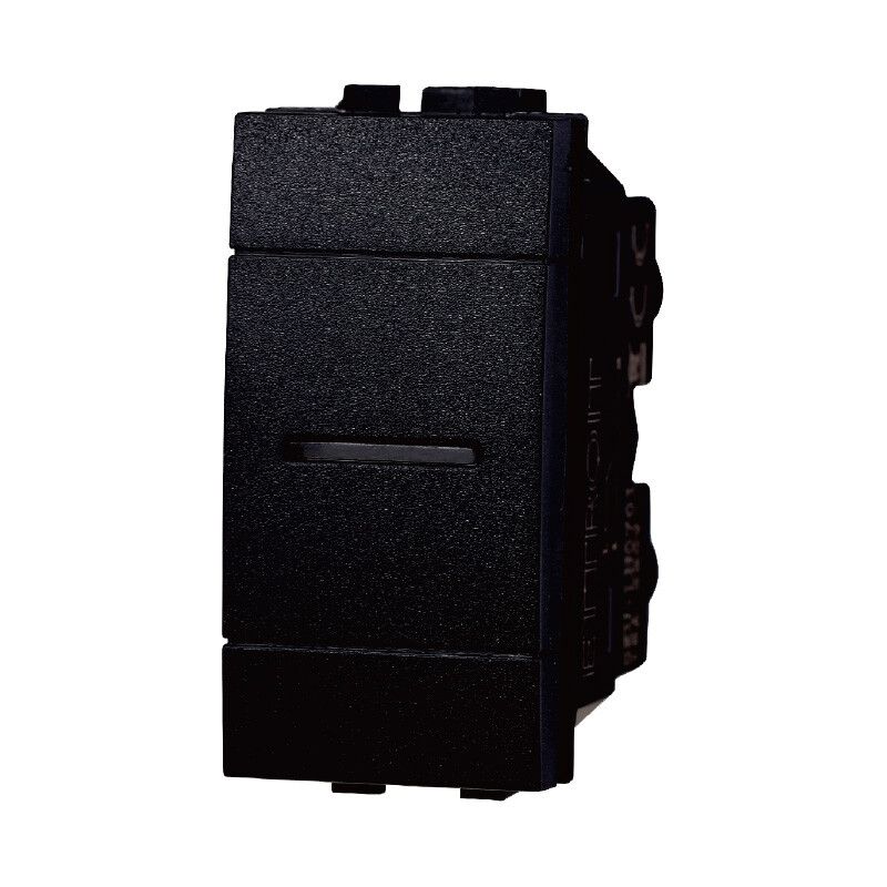 deviatore 1p assiale ettroit space ln0701 nero compatibile living