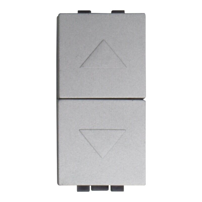 pulsante doppio interbloccato saliscendi ettroit lg1204 grigio compatibile living