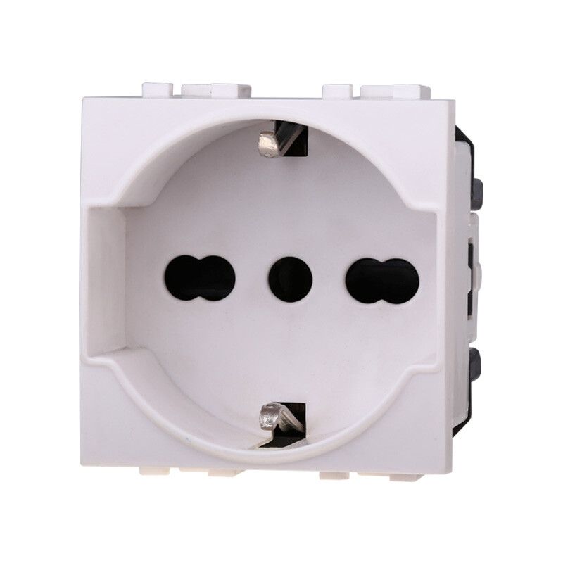 presa schuko ettroit lb2102 2p+t 16a bianca compatibile living