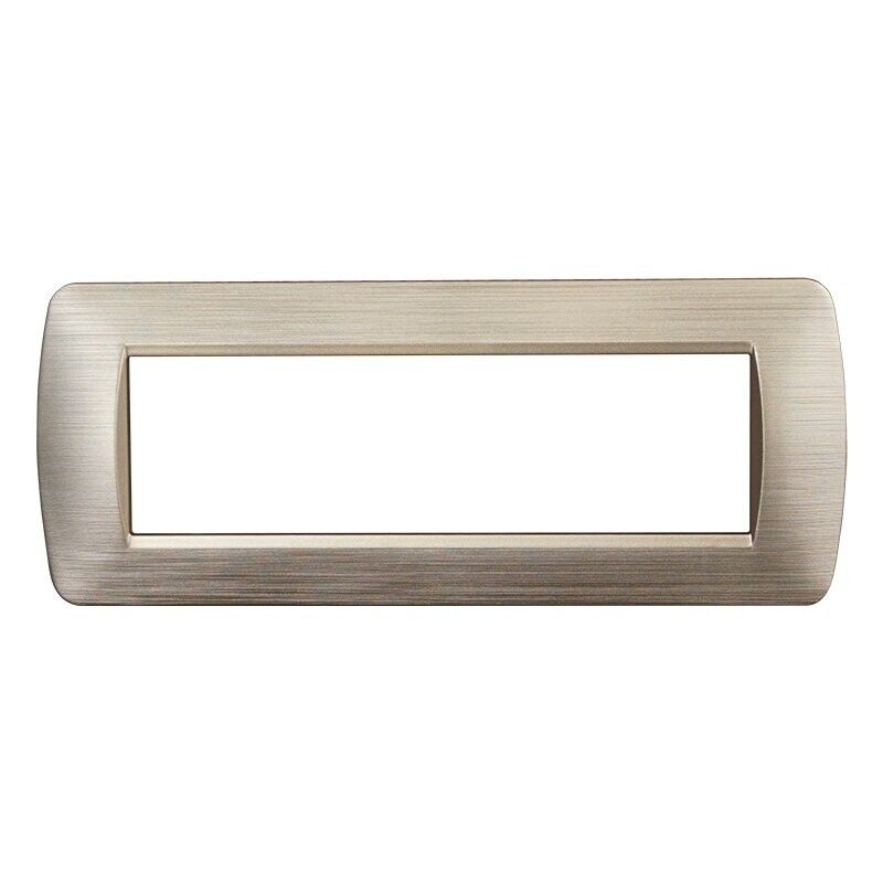 placca ettroit space 7 posti oro satinato compatibile living