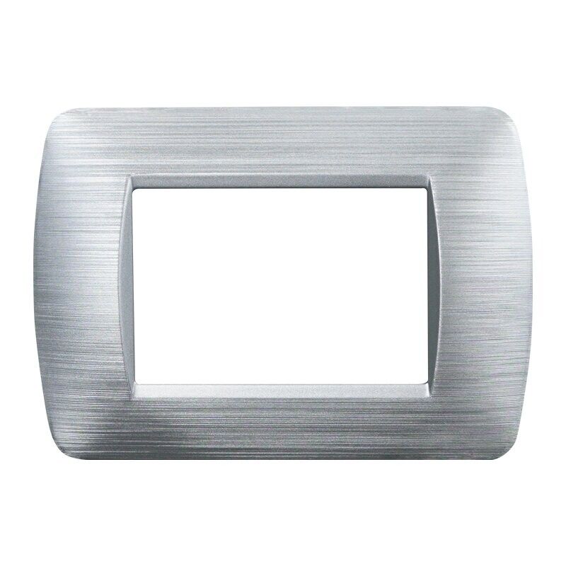 placca ettroit space ln85315 3 moduli silver satinato