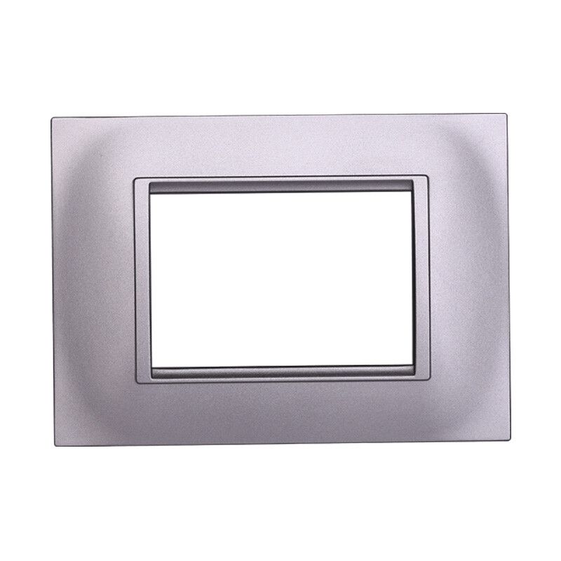 placca quadrata ettroit space ln89306 silver 3 moduli compatibile living