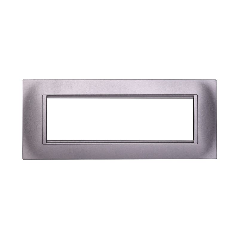 placca quadrata ettroit space ln89706 silver 7 moduli compatibile living