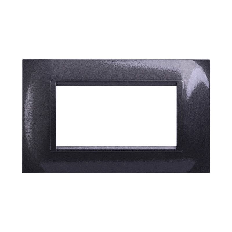 placca quadrata ettroit space ln89407 4 posti acciaio scuro compatibile living