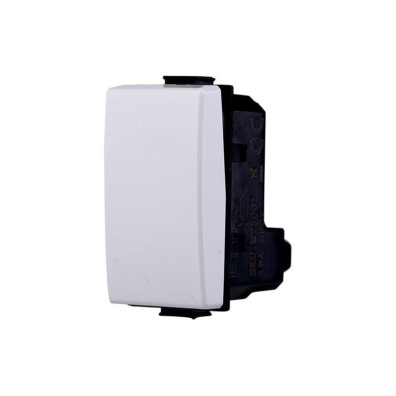 interruttore unipolare ettroit solar mt0401 16a bianco compatibile matix
