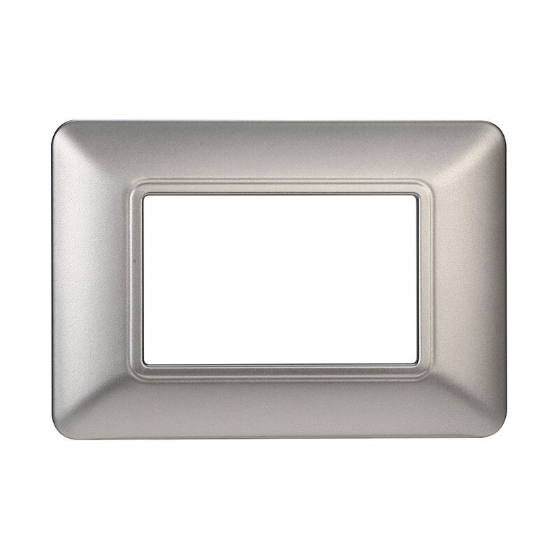 placca plastica 3 posti ettroit mt83306 silver compatibile matix