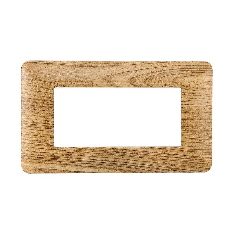placca 4 moduli ettroit solar mt83405 effetto legno scuro compatibile matix