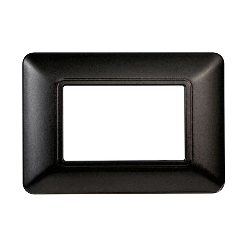 placca ettroit mt83307 3 moduli acciaio scuro compatibile matix