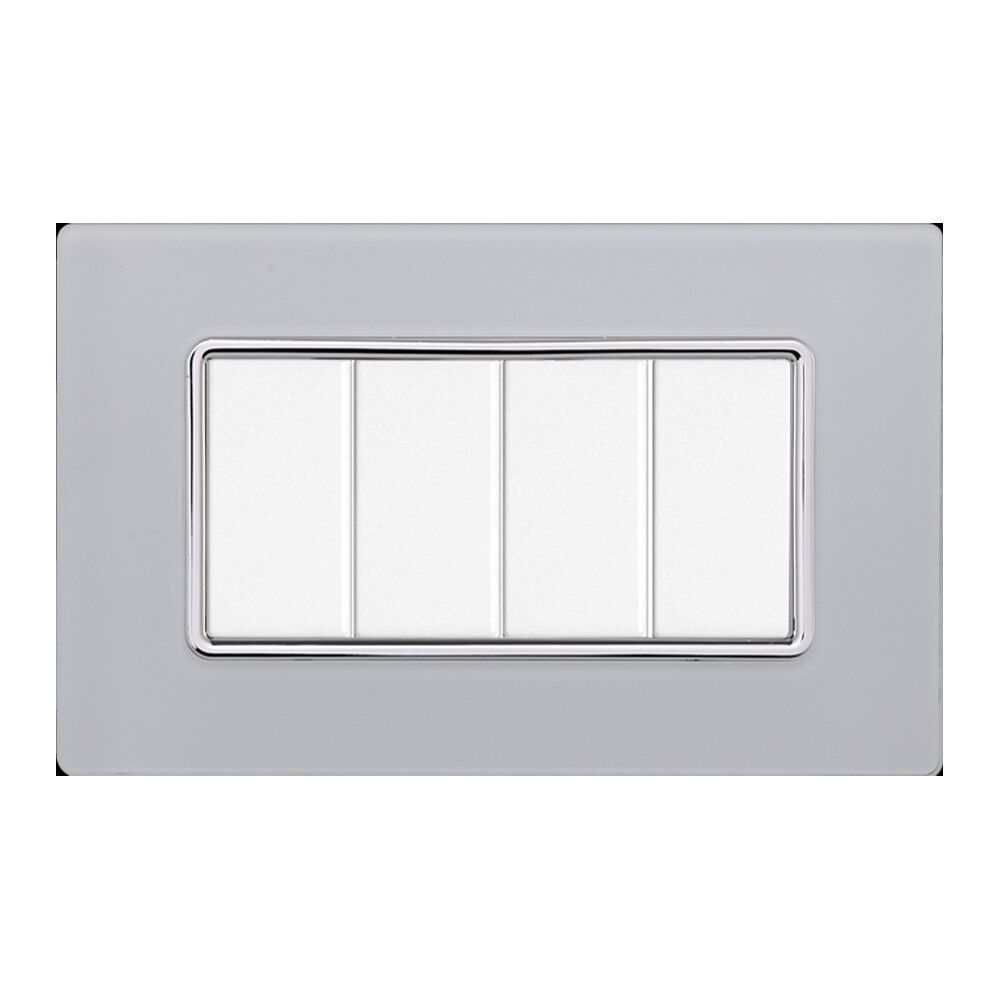 placca in vetro ettroit solar mt84401 4 moduli bianca compatibile matix