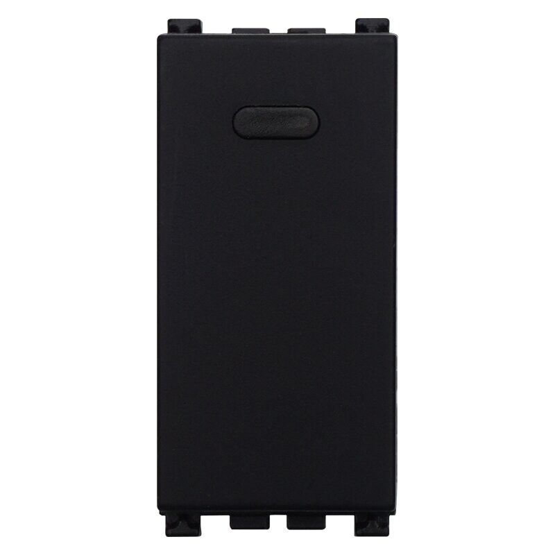 pulsante 1p ettroit va1001 nero compatibile vimar arke