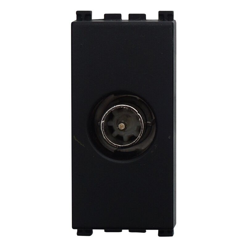 connettore tv maschio passante ettroit compatibile vimar arke nero