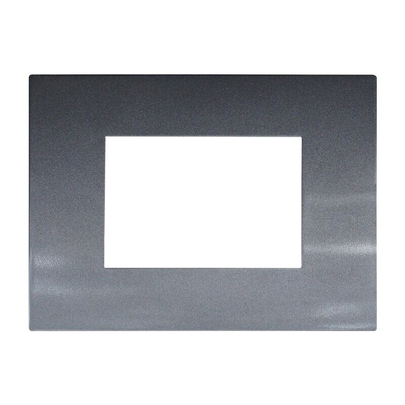 placca ettroit venus va83307 3 moduli acciaio scuro compatibile vimar arkè