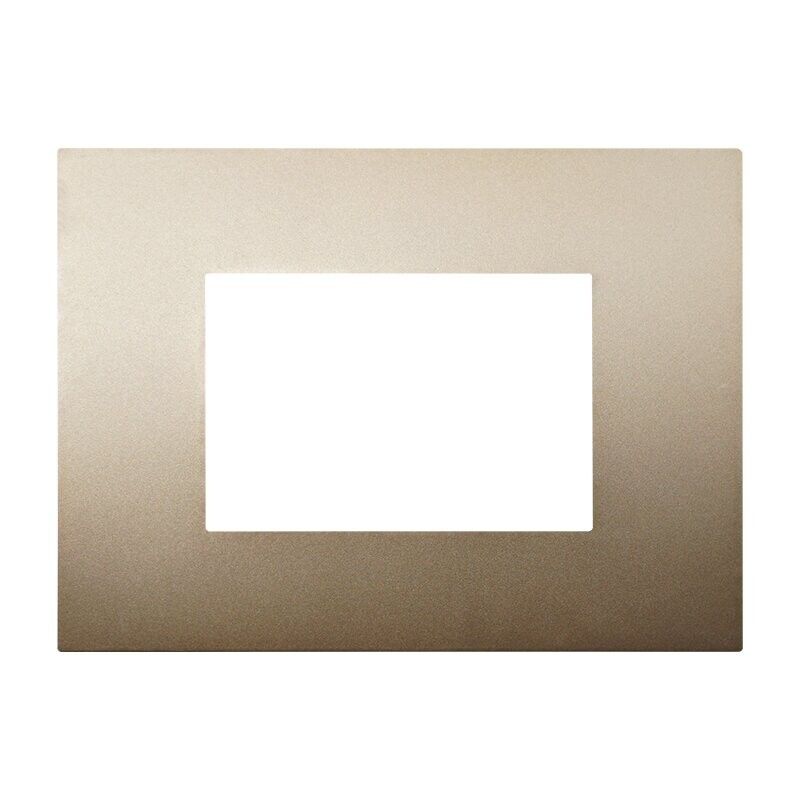 placca plastica ettroit venus va83311 3 posti oro compatibile vimar arke