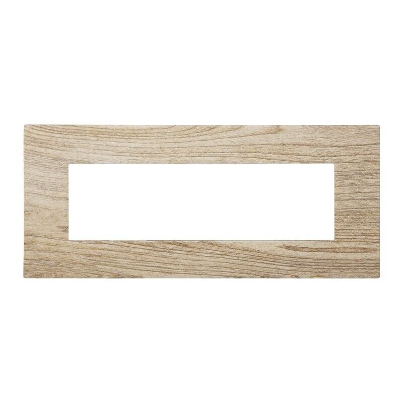 placca ettroit venus va83705 7 moduli legno scuro compatibile vimar arke
