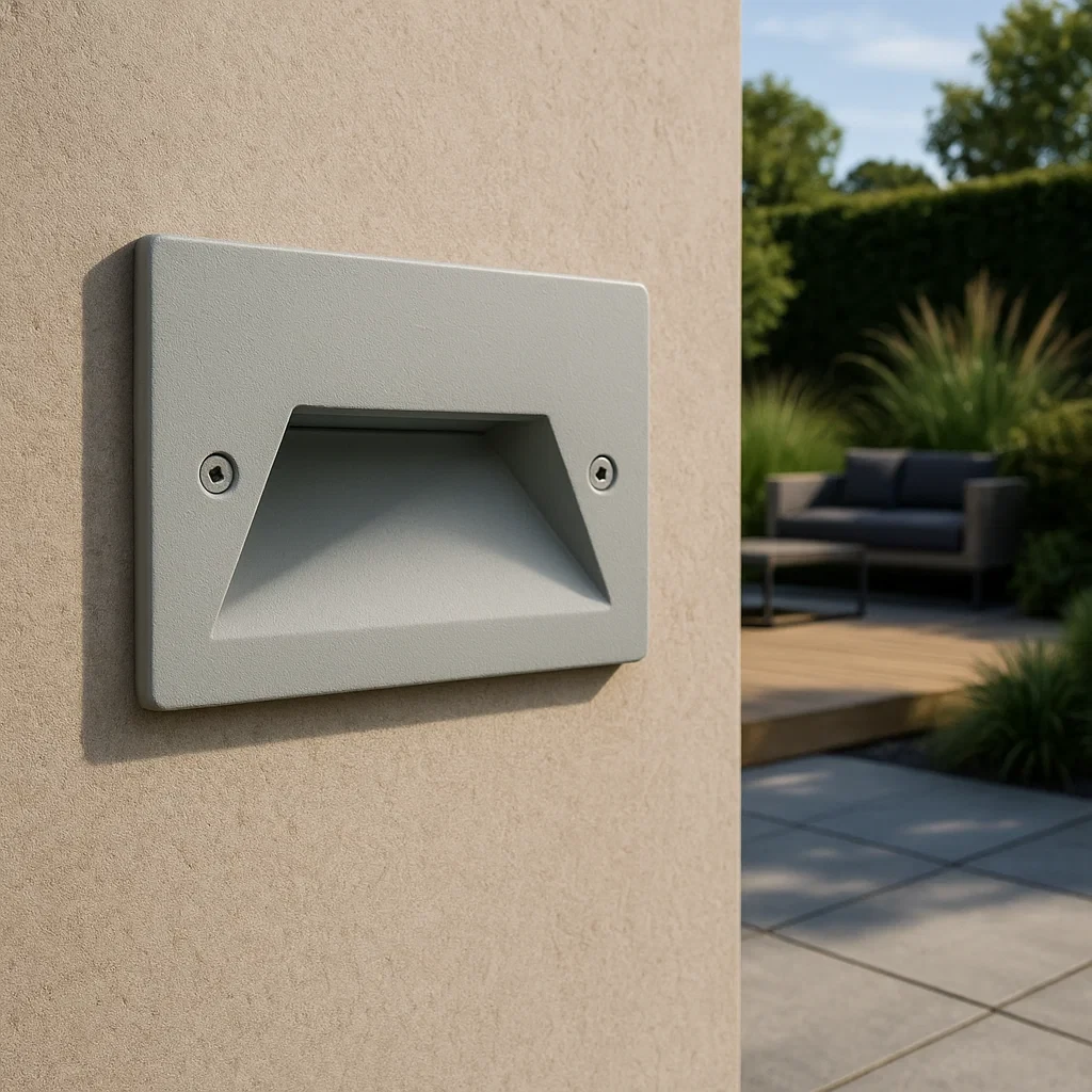 segnapasso led universo es49-g3c 3w ip65 per scatola 503 grigio cct