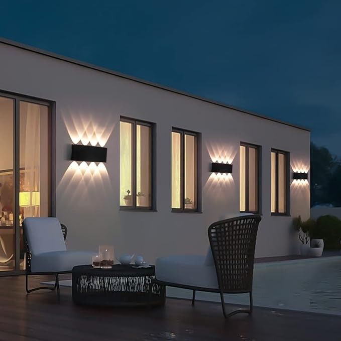 applique da esterno grifi 3 colori curv-16-n 16w nera ip65 - dettaglio 3