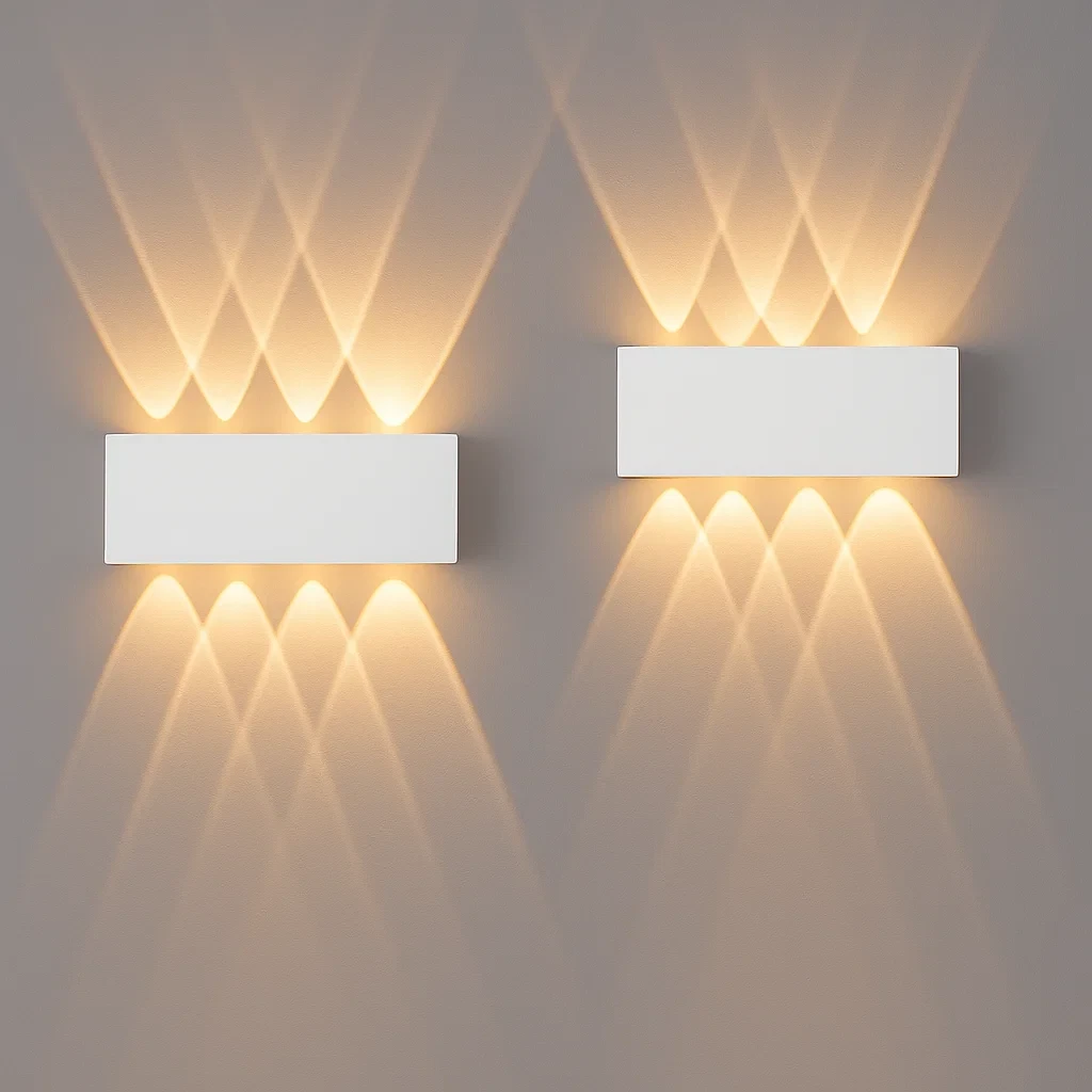 applique da esterno grifi 3 colori curvo 16w bianco ip65