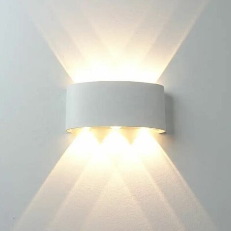 applique da esterno curvo grifi 3 colori curv-12-b 12w bianca ip65