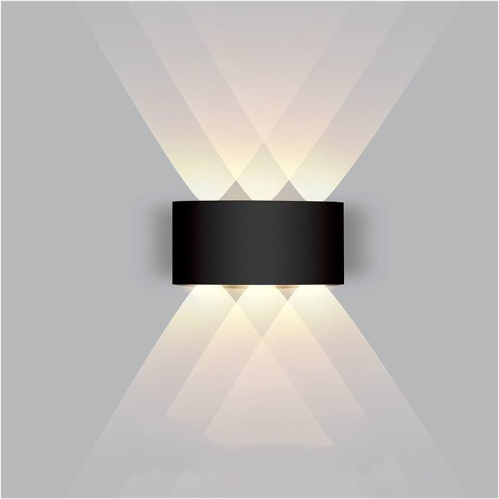 applique led da esterno grifi 3 colori curv-12-nero 12w nera ip65