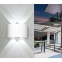 applique da esterno grifi 3 colori curv-8-b 8w bianca ip65 - dettaglio 2