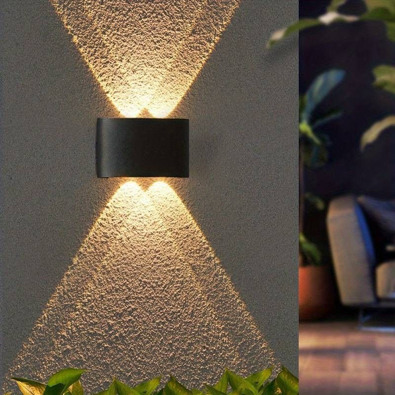 applique da esterno grifi 3 colori curv-8-n 8w nera con luce selezionabile - dettaglio 2