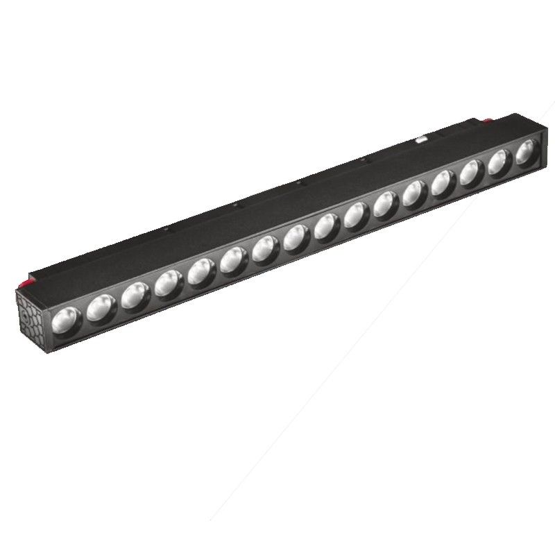 faretto a griglia led universo fr-18w per binario magnetico 48v