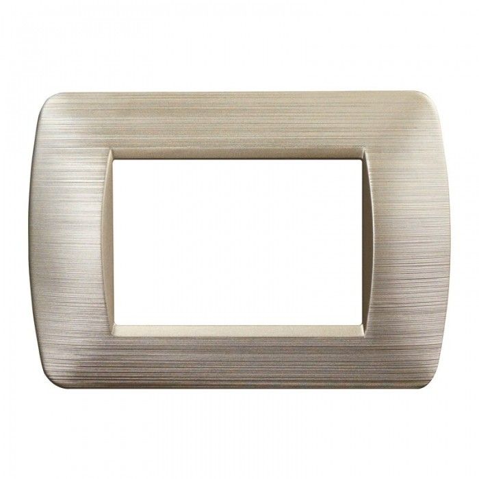 placca ettroit space 3 moduli oro satinato compatibile living ln85311