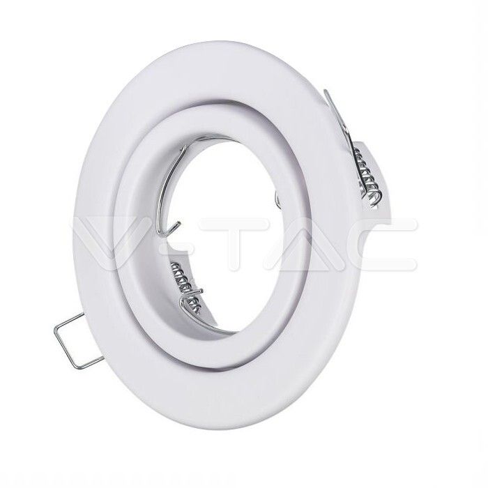 portafaretto da incasso orientabile v-tac vt-7227rd-wh gu10 bianco - dettaglio 2