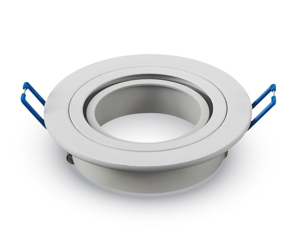 portafaretto da incasso v-tac vt-782rd-wh gu10 bianco orientabile
