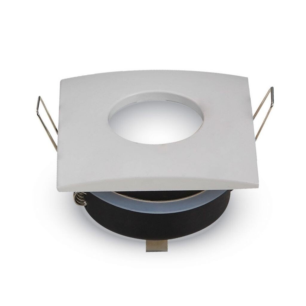 portafaretto da incasso v-tac vt-787sq-wh quadrato bianco ip54 gu10
