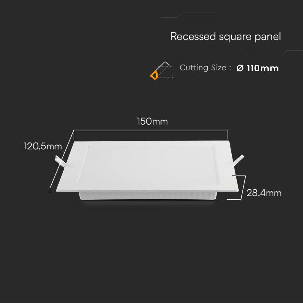 mini pannello led da incasso v-tac vt-61006-sq 6w 4000k quadrato - dettaglio 2