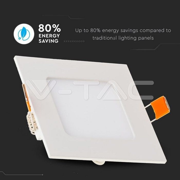 pannello led da incasso quadrato v-tac vt-307 sq 3w bianco freddo - dettaglio 3