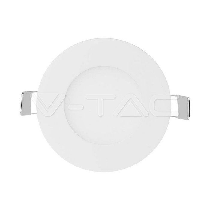 pannello led da incasso rotondo v-tac vt-307 3w 6400k