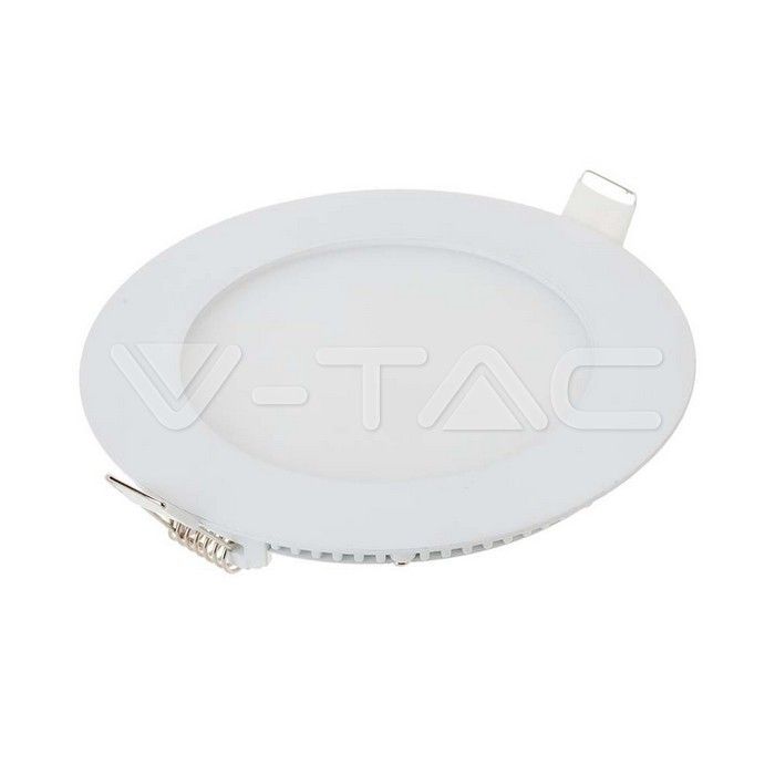pannello led da incasso v-tac vt-607rd-n 6w 6400k rotondo