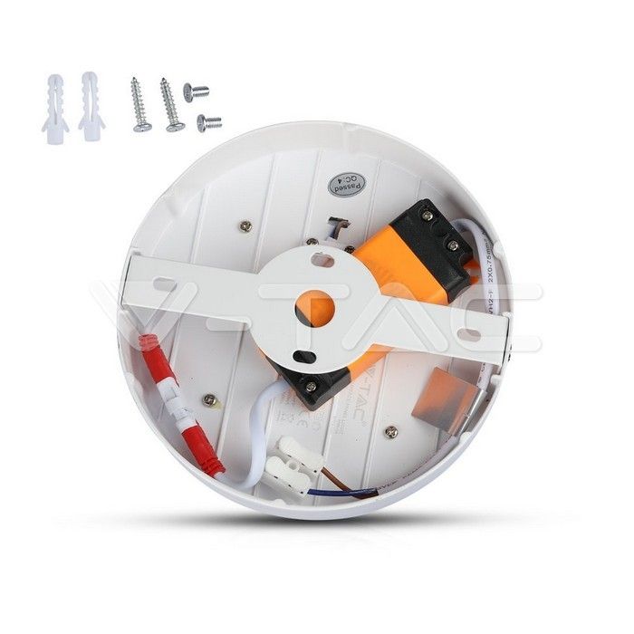pannello led superficie twin rotondo v-tac vt-1509 15w bianco freddo - dettaglio 3