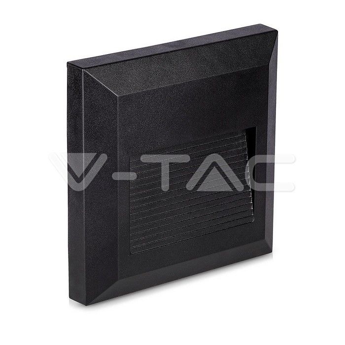 segnapasso led v-tac vt-1152-b 2w nero quadrato 4000k ip65 - dettaglio 3