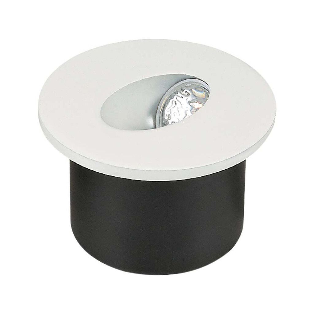 faretto led segnapasso da incasso v-tac vt-1109rd-n 3w 3000k rotondo