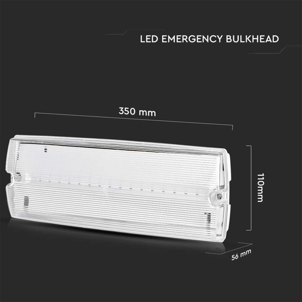 lampada led di emergenza v-tac vt-997 3w ip65 con autotest e controllo rf - dettaglio 3