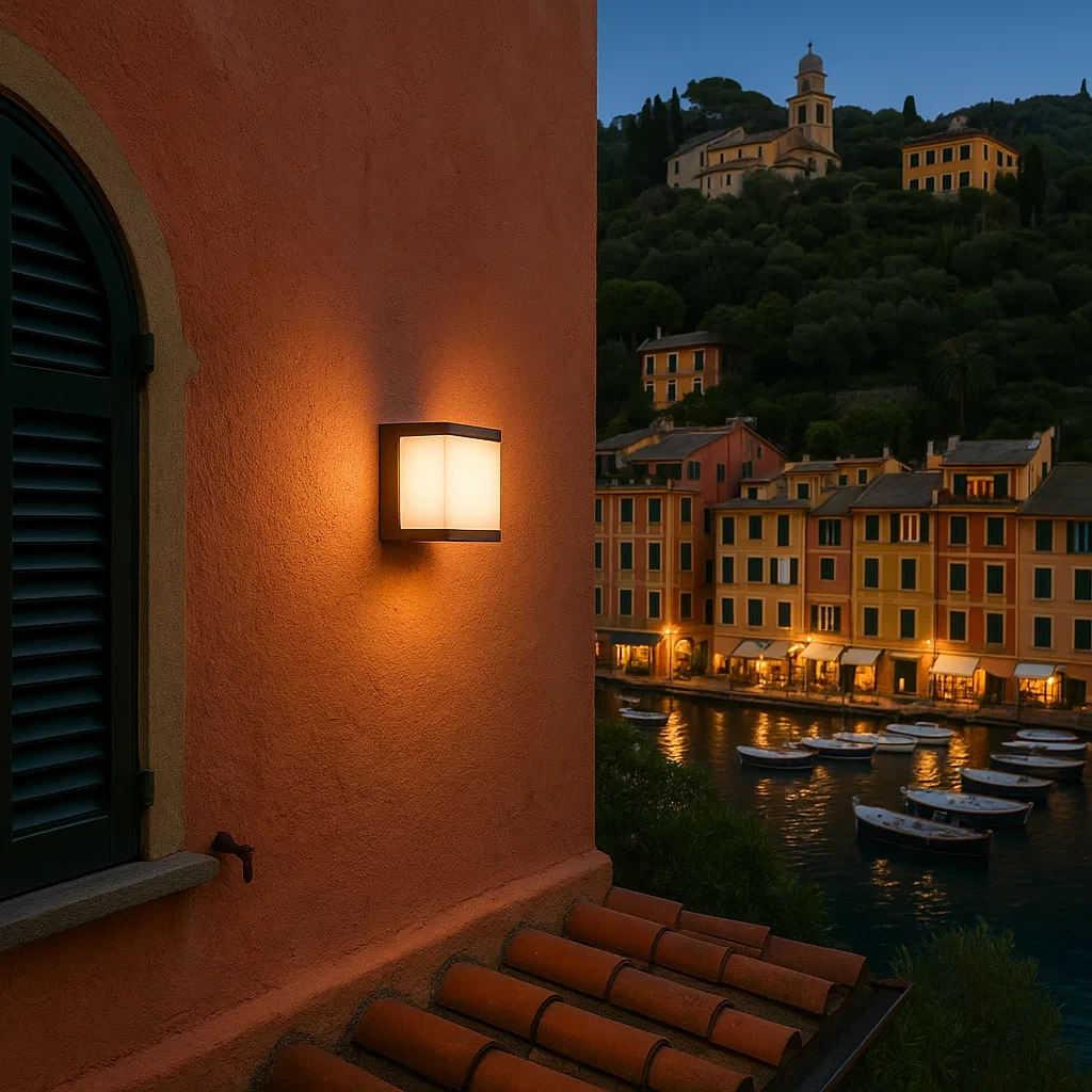 applique led da esterno v-tac vt-708 8w marrone 4000k ip65