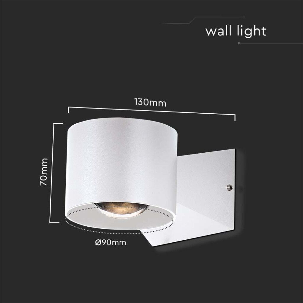 applique led da esterno v-tac vt-1179 5w doppio fascio bianca 3000k ip65 - dettaglio 3