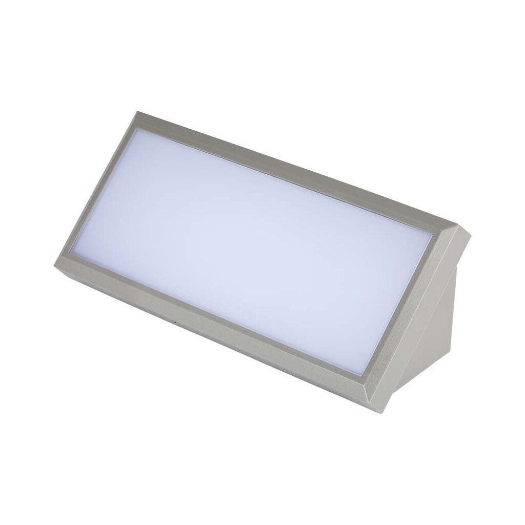 applique led da esterno v-tac vt-8054-n 12w 6400k ip65 grigia - dettaglio 2