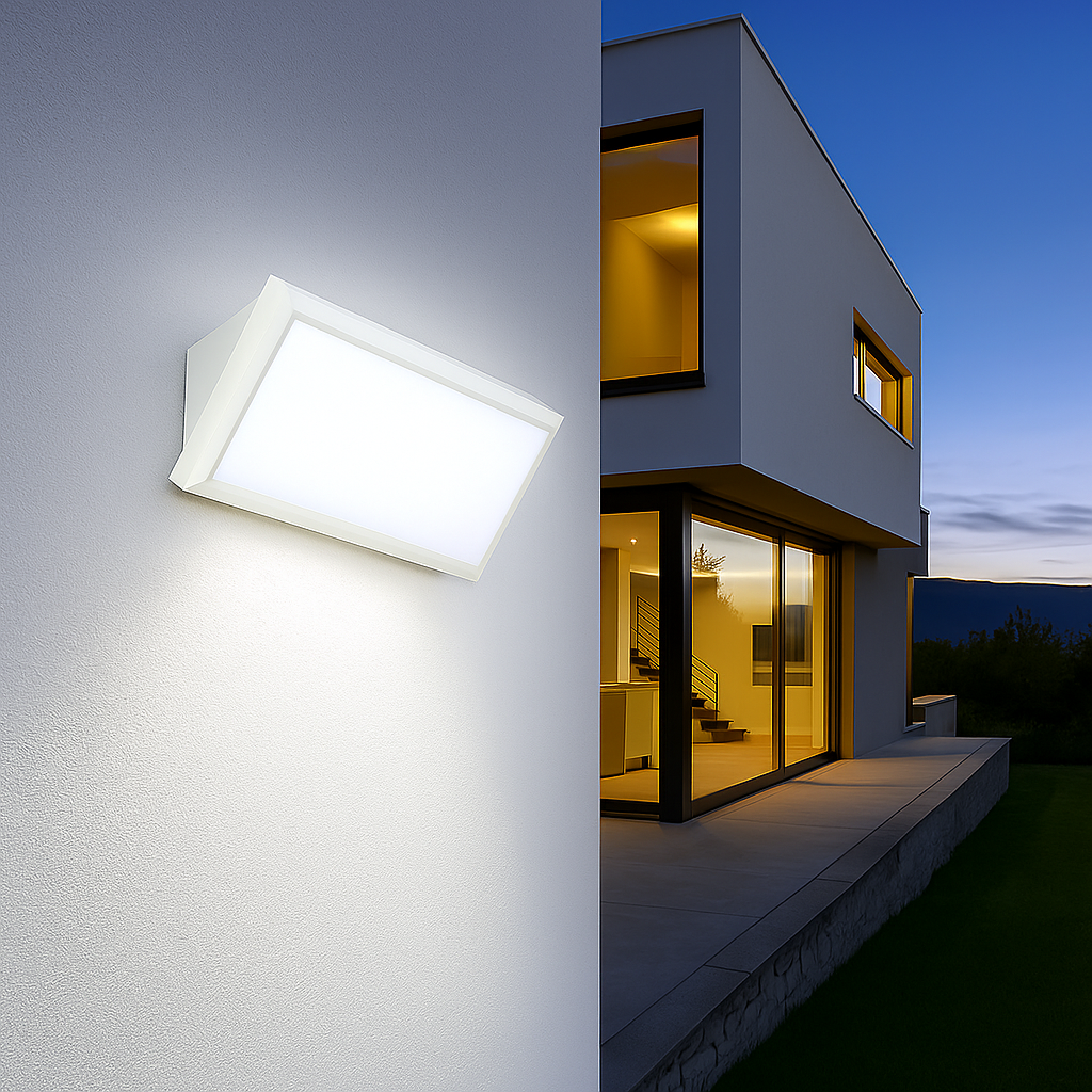 applique led angolare v-tac vt-8055 20w 3000k bianca ip65