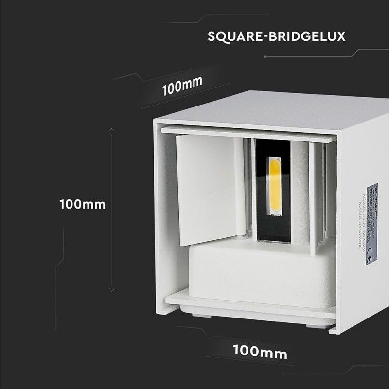 applique da esterno v-tac vt-759-w led 5w bianca a fascio regolabile 3000k ip65 - dettaglio 3