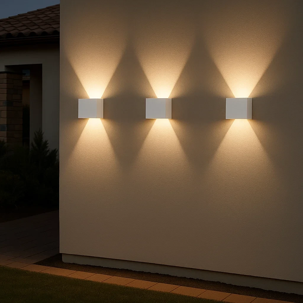 applique da esterno v-tac vt-759-w led 5w bianca a fascio regolabile 3000k ip65