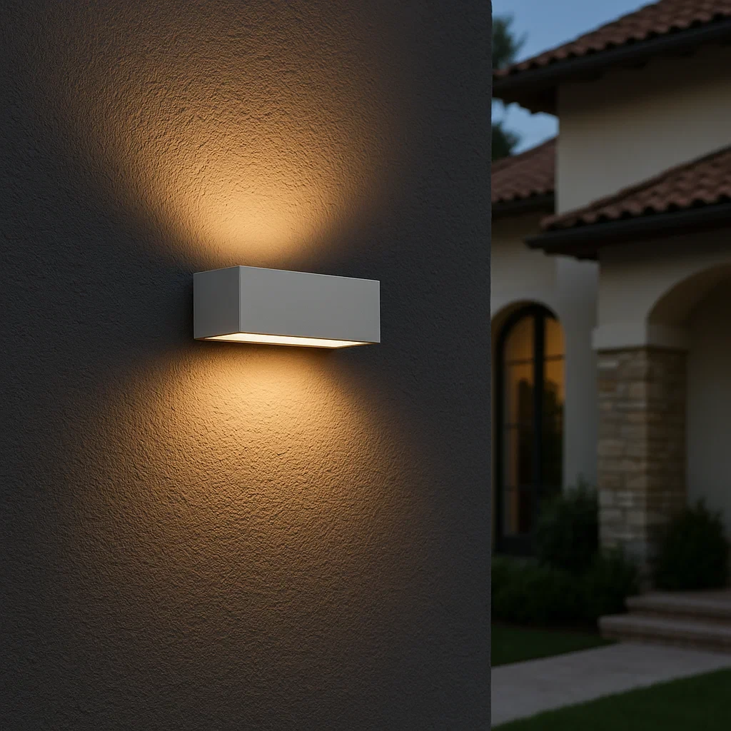 applique da esterno v-tac vt-8056-n led 9w up down 3000k ip65 grigio
